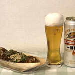 Tsukiji Gin Dako - 九条ねぎマヨでビールをゴクゴク！