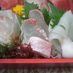 Tsukiji Nakajima Suisan - 真鯛、平目、やりいか