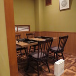 寿修 - こちらはテーブル席です。