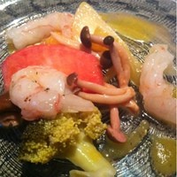 エピセ - 前菜その二 北海道産甘エビと根菜のマリネ