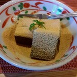 釜飯と和食 旬 - ゴマ豆腐のデザート