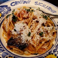 カンティーナ シチリアーナ トゥット イル マーレ 銀座4丁目 - 本当は上に雪のようにキレイにチーズがかかってた…