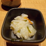 魚民 - お通し、いか山葵漬け￥２７３