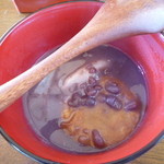 蕎麦の里 びばいろ - 蕎麦掻汁粉一口サイズ180円