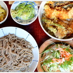 Soba Ichi - 玄蕎麦と海老と野菜の天丼のセット