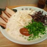 金田家 - 「もやしラーメン」７５０円　肝心の全体写真がピンボケ･･･＿|￣|○