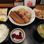 居酒屋あしたも元気 - おでん定食 850円 (22年1月)