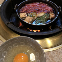 焼肉 銀座コバウ 特別室 - 卵がプリプリ