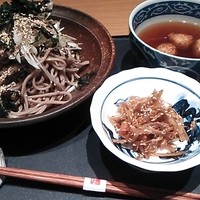 名古屋コーチン 鳥しげ - 鶏のつけ蕎麦(小鉢付き)竹(特製名古屋コーチンつくね入り)1,050円