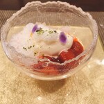 Dessert Le Comptoir - ★9～苺　柚子～　苺コンポート　フロマージュブラン　柚子ジュレ　グラニテ