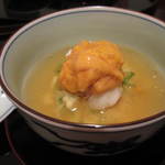 馳走なかむら - 赤足カニと雲丹の焚き合せ。