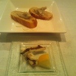 French Restaurant Plaisir - アミューズ：豚のリエットと穴子のグリル