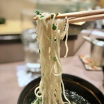 鮨処 多田 - 白子ラーメン 麺リフト