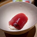 温石 - モチ鰹漬け丼　これはもう、どうぞお味を想像して下さい。ムフフフ。