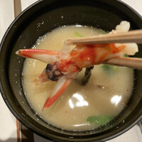 銀座寿司幸本店 丸ビル店 - あら汁～車海老の頭？