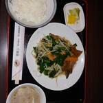 千葉屋 - レバニラ炒め定食