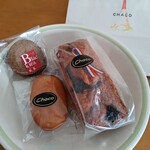 Atorie CHACO - カトルカール フルーツ（550円）、メープルフィナンシェ（メープルシュガー入り）（220円）、紅茶クッキー（120円）