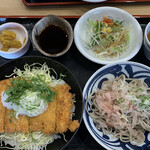 Oshokujidokoro Shimomura - 醤油カツ丼とおろしそばのセット