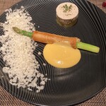 コグスダイニングカグラザカ - アスパラのソテー＆平茸のフラン
