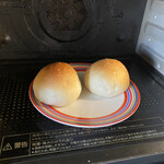 点心 - 包子と包子カレーをレンチン　どっちがどっちだか？