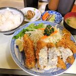 あけぼの - カキフライ定食（大盛）1,100円