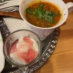 ARASH Exotic Dining - スープジョーとローズジャムヨーグルト