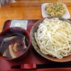 小高 - 肉汁ざるうどん、ねぎと桜えびのかき揚げ