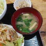 Oshokujidokoro Minatake - 野菜いため定食(ご飯大盛り)