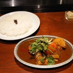 DEVIL CURRY - インドカレー　ベジタブル＆チキン　全貌