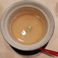 鮨結う翼 - 穴子の茶碗蒸し　半分残して味変も楽しめます！