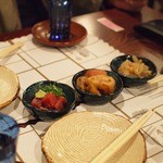 日知庵 - 一人一人に違うつきだし（お通し）♪全部美味しい！