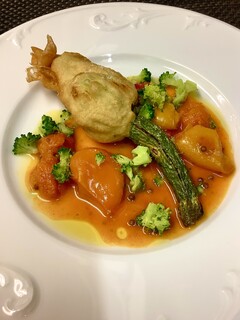 ビストロ じゅん - ディナー季節の料理　信州産花ズッキーニ