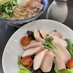 鶏ハムサラダ＆うどんセット