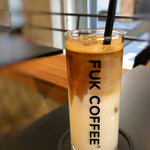 FUK COFFEE Parks - ◆カフェオレ(550円）・・コーヒは普通の味わいですけれど、量がタップリ。