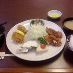 カキ＆一口かつ定食980円
