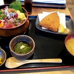 Chigasaki Kabune - まかない丼と追加のアジフライ