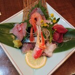 どん家 - 刺身の盛り合わせ