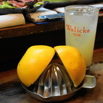 もつ焼 まるい - 2013.1 グレープハイ（400円）グレープフルーツが良質過ぎる