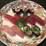 Tuna filled nigiri