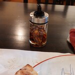 Pizzeria Napoletana Don Ciccio - 自家製辛味油。程好い辛さとスッキリした味わいが最高です