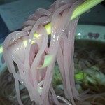 美川手のべ素麺 - にゅうめん、ホントはもっと鮮やかな赤です(T_T)写し方が未熟でごめんなさい(T_T)