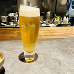 仁修樓 - ◎生ビールで喉を潤す。