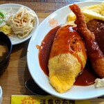 洋食の太陽 - Eセットオムライスに変更