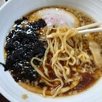 Yokamon Ichiba - ラーメン 岩のり 太麺(平打ち麺)
