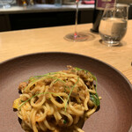 マンサルヴァ - 鴨と葱のソースも美味しいですが、こちらは手打ちのタヤリン自体がお見事！