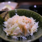奈良 而今 - 蟹とタケノコの炊き込みご飯。