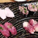 肉寿司 - 寿の足音盛り・１，６００円