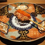 薪鳥新神戸 - 秋田県産 高原比内地鶏 せせり + ハリッサ