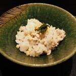 薪鳥新神戸 - 鳥そぼろご飯 + 生姜 + かんずり