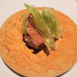 ニシデリア - パルマ産レガート生ハムと減圧レタスのミルフィーユ